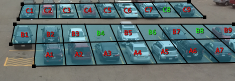Effortlessly place video analytic parking zones over spots in your parking area to determine occupancy or duration parked. 
