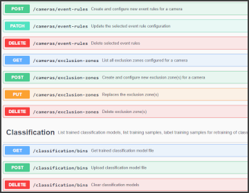 sample of configuration api commands. 