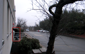 intuVision security video analytics detect after hours suspicious loitering outside facility.